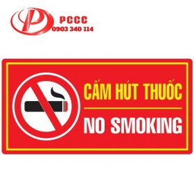 Bảng báo cấm hút thuốc bằng mica